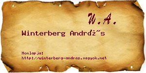 Winterberg András névjegykártya